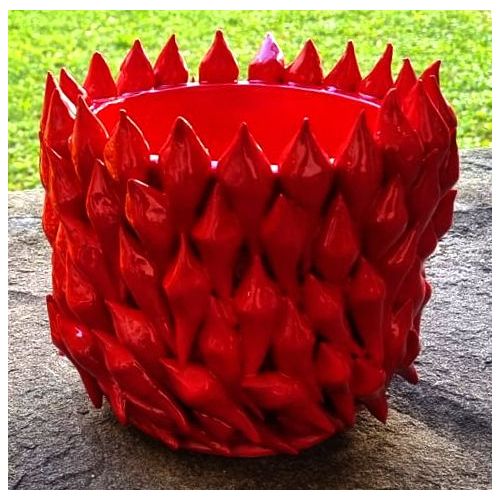 Vaso a rilievo in Ceramica finissima -Peperoncini... 2