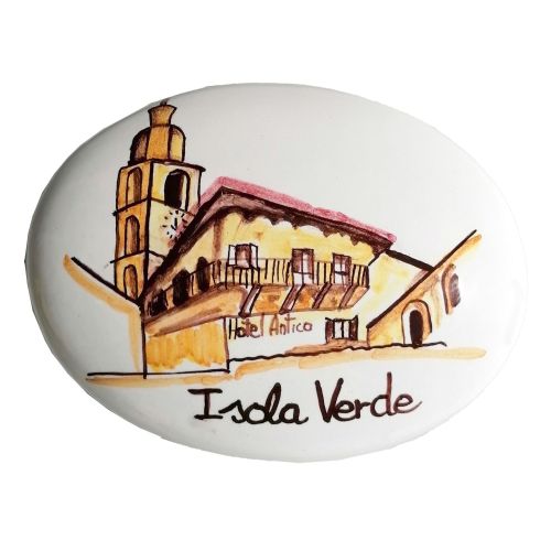 Customizable oval plaque. Vietri ceramic. Hand-painted.