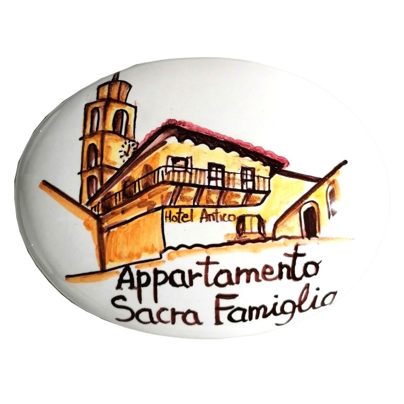Targa ovale personalizzabile. Ceramica di...