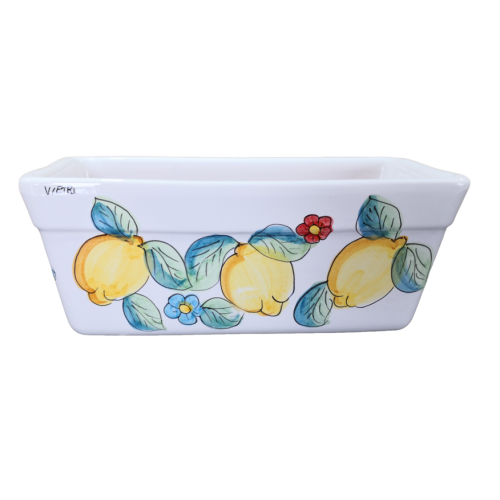 Rectangular Planter. White Base with Lemons. Vietri...