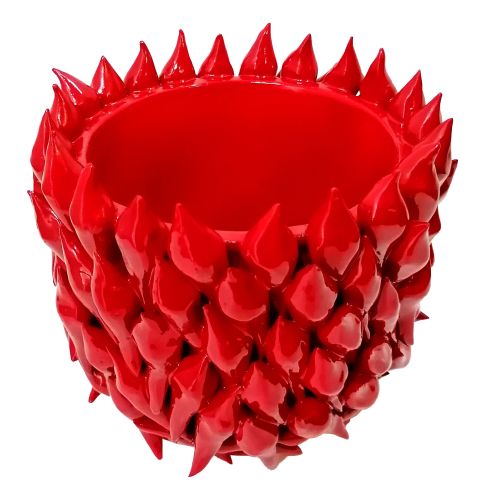 Vaso a rilievo in Ceramica finissima -Peperoncini Ceramica vietrese