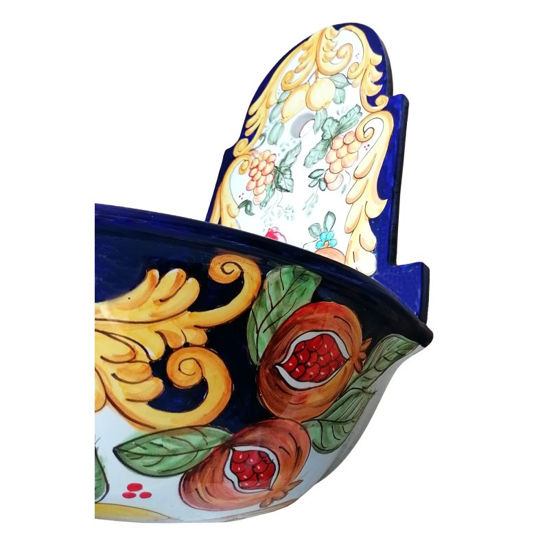 Garden fountain. Fruit line. Vietri ceramic,...