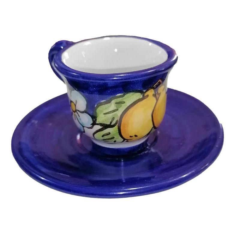 Taza de café con platillo. Línea Flores y...