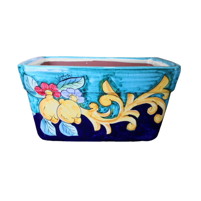 Rectangular Planter. Green Ramina Base with...