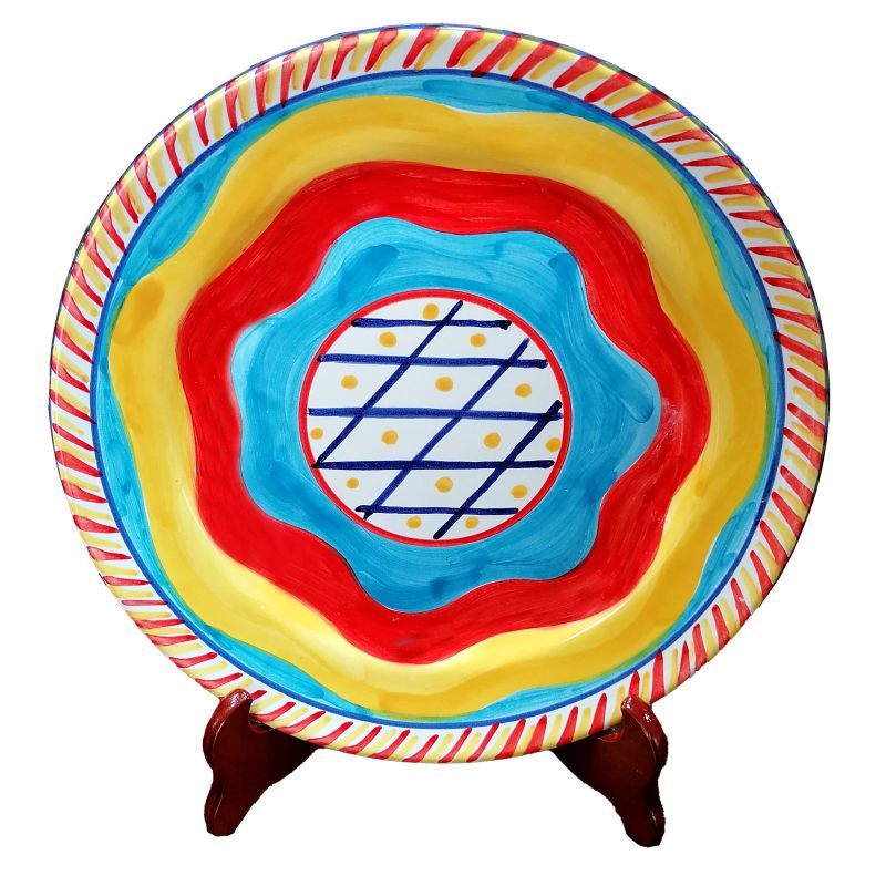 Dish, Plate Modern Line handpainted in Vietri...