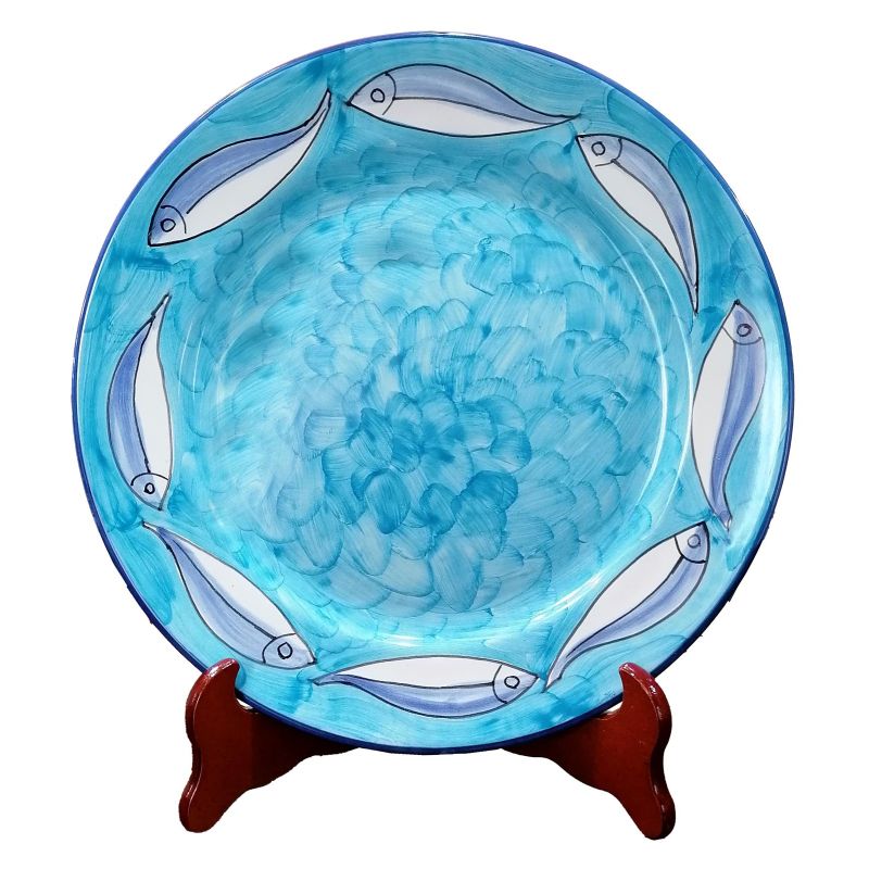 Plato de línea moderno en ceramica vietrese...