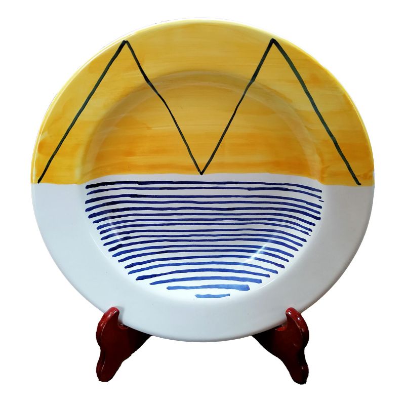 Dish, Plate Modern Line handpainted in Vietri...