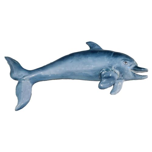 Dolphin wall mount handpainted Vietri ceramic