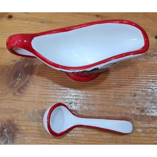 Table sauce pot Christmas line handpainted Vietri ceramic. 2