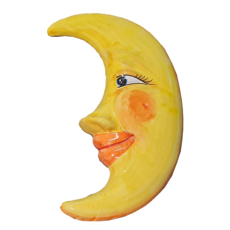 Moon wall mount handpainted Vietri ceramic