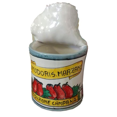 Jar Vintage line can with tomatoes. handpainted Vietri ceramic