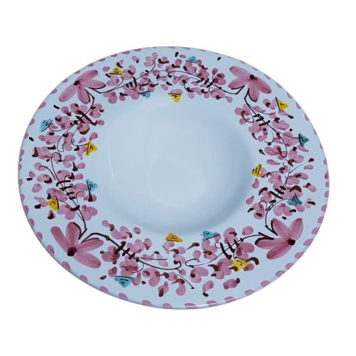 Restaurant Line – Priest Hat Plate, Spring Flowers Big Mama. Vietri ceramic.