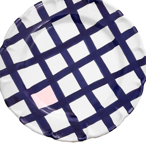 Assiette. Ligne Rayures. Céramique de Vietri. Disponible creuse, plate, dessert ou sous-assiette.