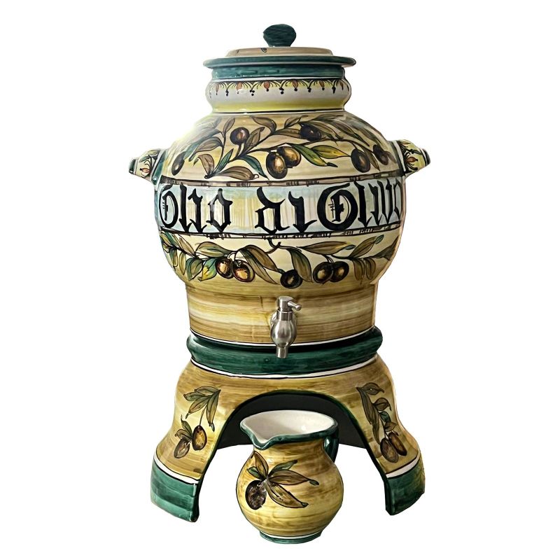 Orcetto contenitore per olio 5lt Dipinto a mano...