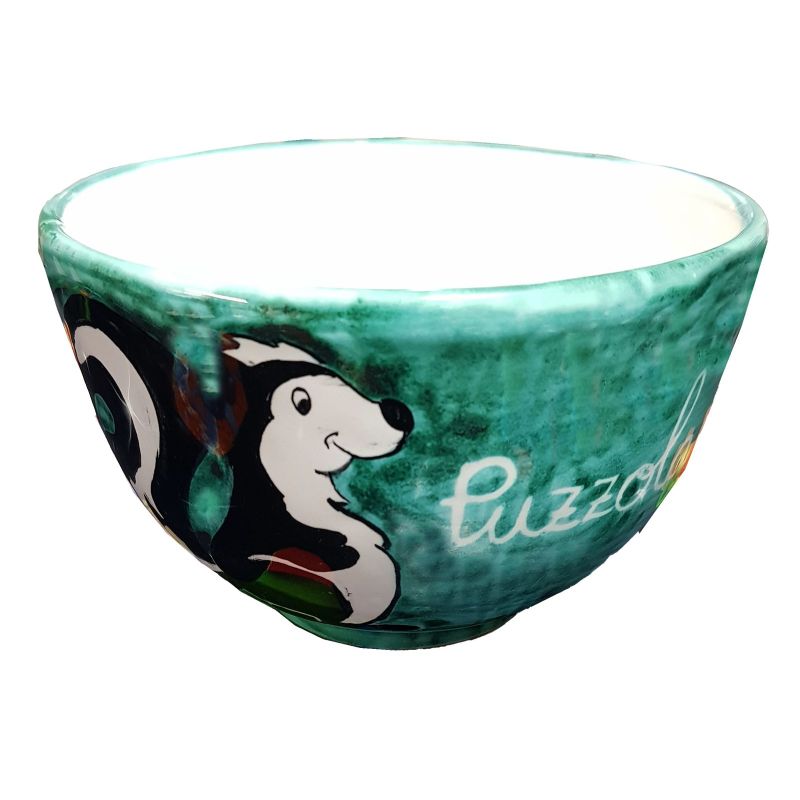 Milk cup Personalized. handpainted Vietri ceramic