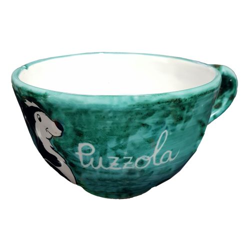 Taza de leche personalizable. Cerámica Vietri pintada a mano