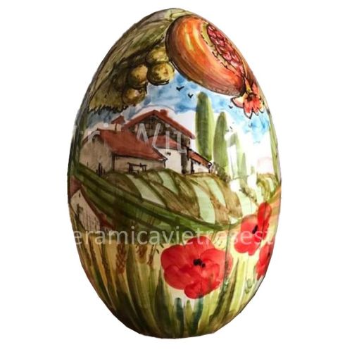 Uova pasquali da collezione. in ceramica di vietrese. Dipinta a mano