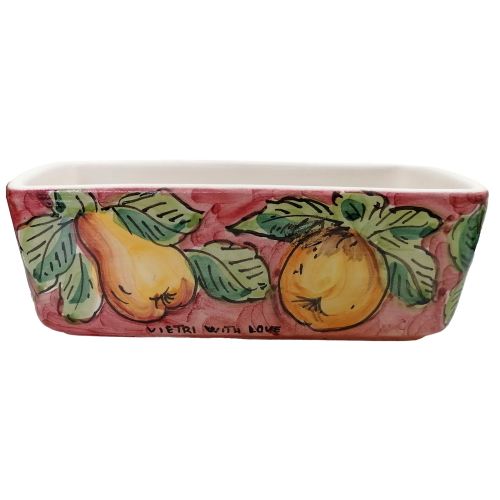 Mini rectangular planter. Vietri ceramic. Hand-painted.