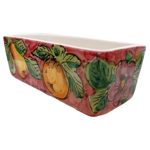 Mini jardinière rectangulaire. Céramique de Vietri. Peinte à la main.