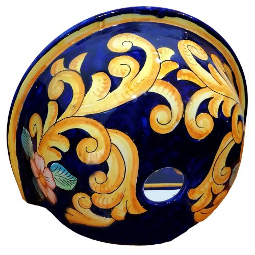 Fuente de jardín. Línea Barroco. Cerámica de Vietri, pintada a mano. Elegancia artesanal para tu exterior.