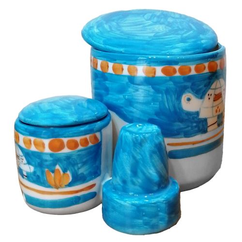 Portacialde set. Linea Animaletti Tartaruga fondo Azzurro... 2