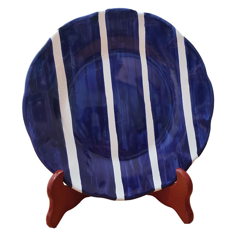 Dish, plate lines line, handpainted in Vietri...