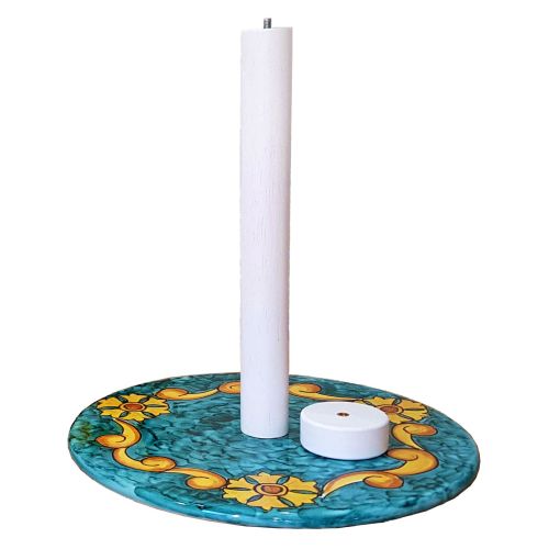 Roll Holder baroque Line. handpainted Vietri ceramics