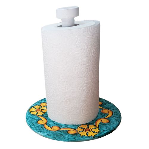 Roll Holder baroque Line. handpainted Vietri ceramics