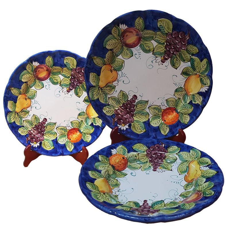 Three Dishes Plates handpainted Vietri ceramics...