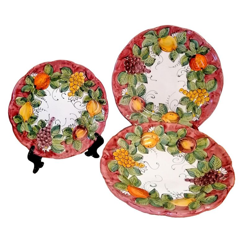 Three Dishes Plates handpainted Vietri ceramics...