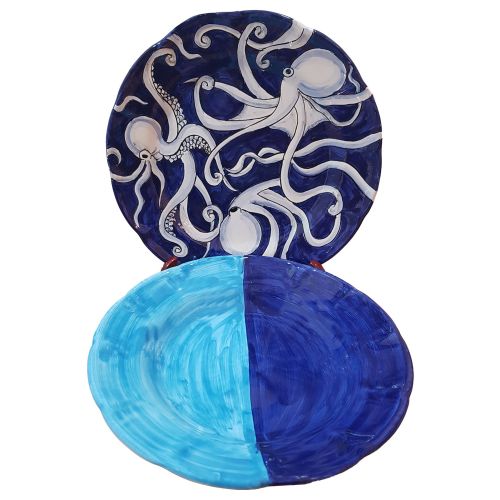 Sea Line plate. Vietri ceramic – Hand Painted