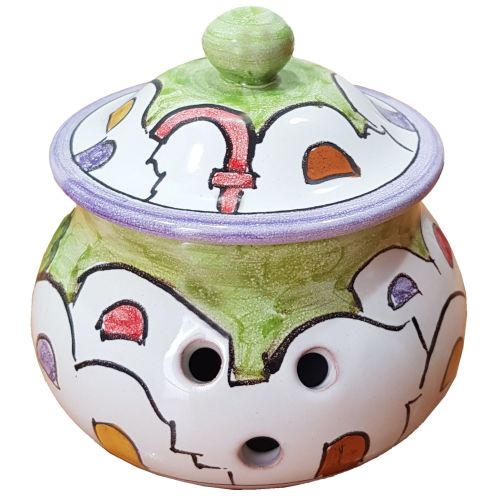 Spice Jar customizable.  handpainted Vietri ceramic