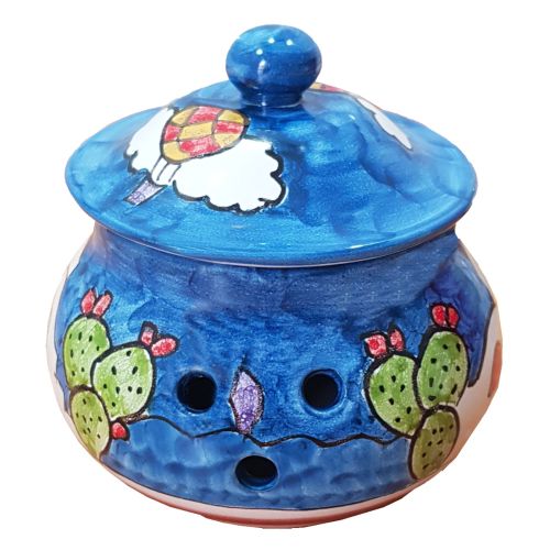 Spice Jar customizable.  handpainted Vietri ceramic