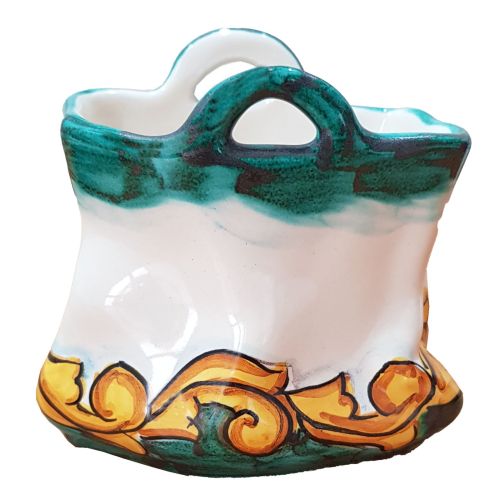 Mail holder. In hand-painted Vietri ceramic