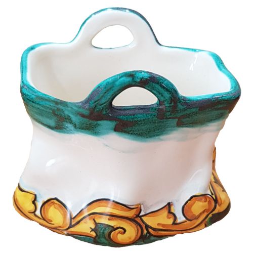 Portaposta Linea Barocco in Ceramica di Vietri dipinta a mano.