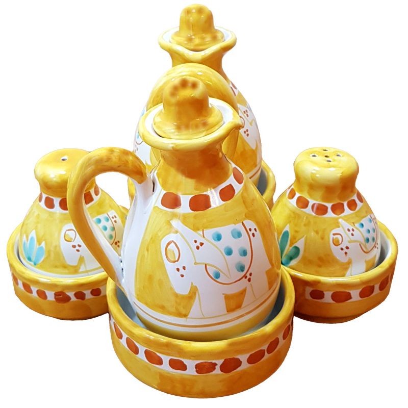 Set sale pepe olio ed aceto Elefante Giallo...
