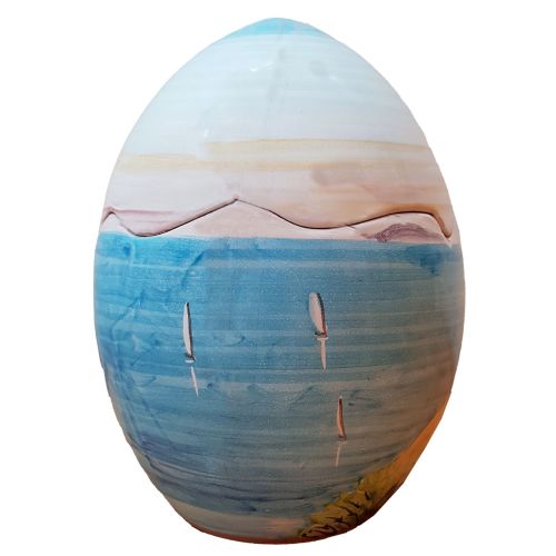 Uova pasquali da collezione. in ceramica di vietrese. Dipinta a mano