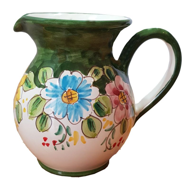 Brocca Panciuta. Linea Fiori. Ceramica di...