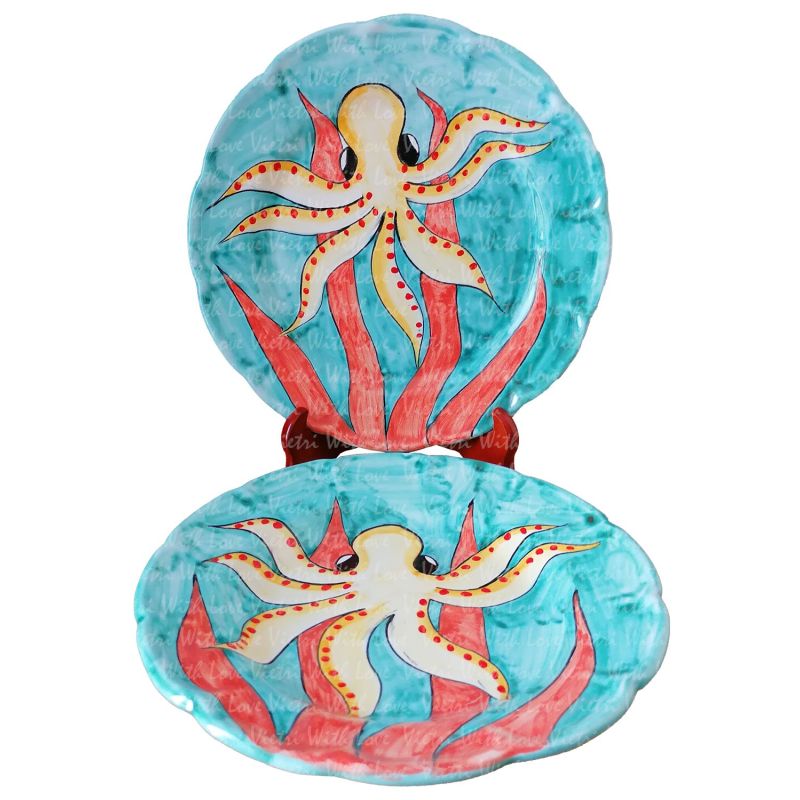 Placas de línea de pescado en ceramica vietrese...