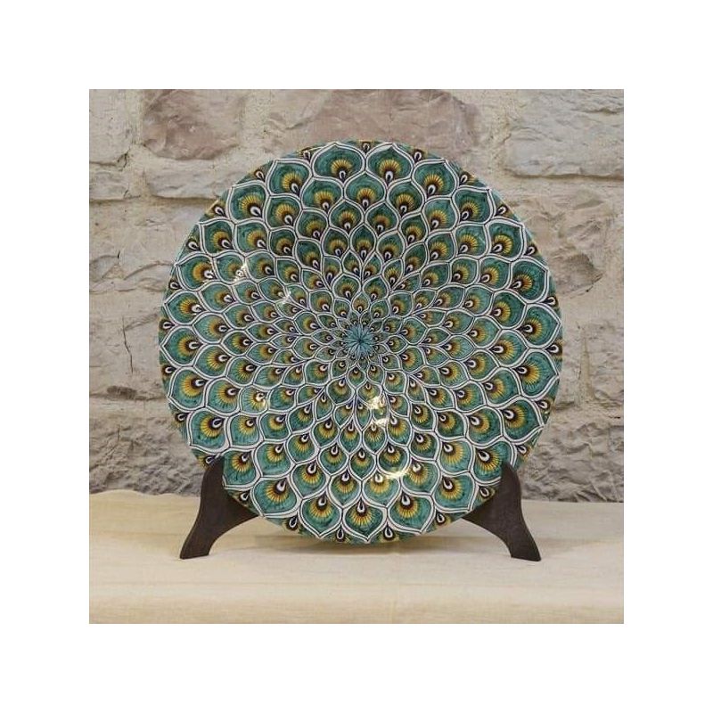 Artistic wall plate. Vietri ceramic. Hand-painted.