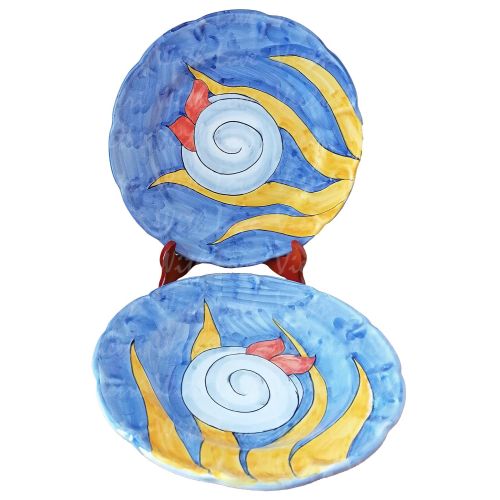 Placas de línea de pescado en ceramica vietrese placa plana