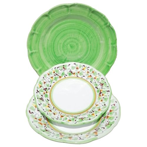 Plate. Spring Flowers Line. Big Mama. Vietri Ceramics. Hand-painted.