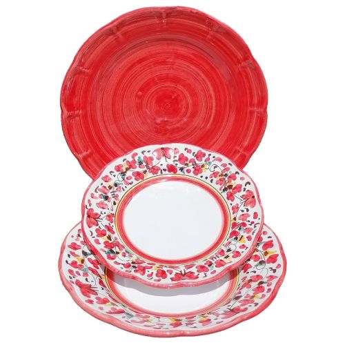 Plate. Spring Flowers Line. Big Mama. Vietri Ceramics. Hand-painted.