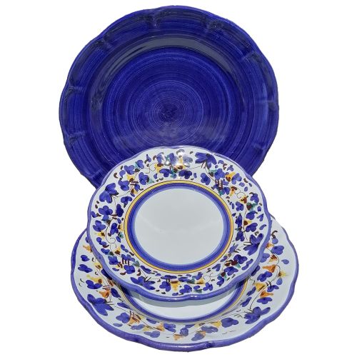 Piatti linea fiorellini in ceramica vietrese
