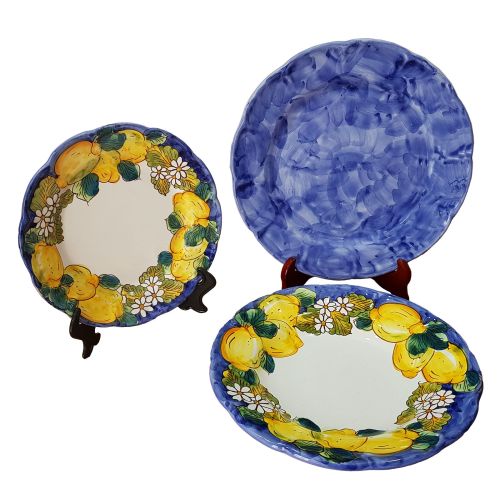 Piatto linea Top. Limoni e zagare. Ceramica di vietri.