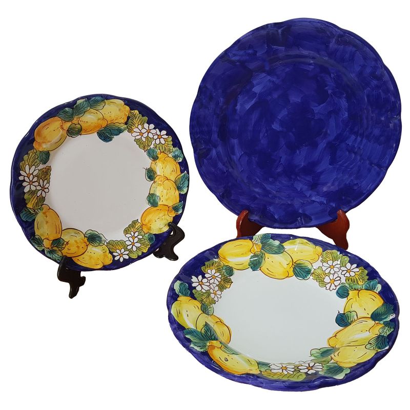 Piatto linea Top. Limoni e zagare. Ceramica di...
