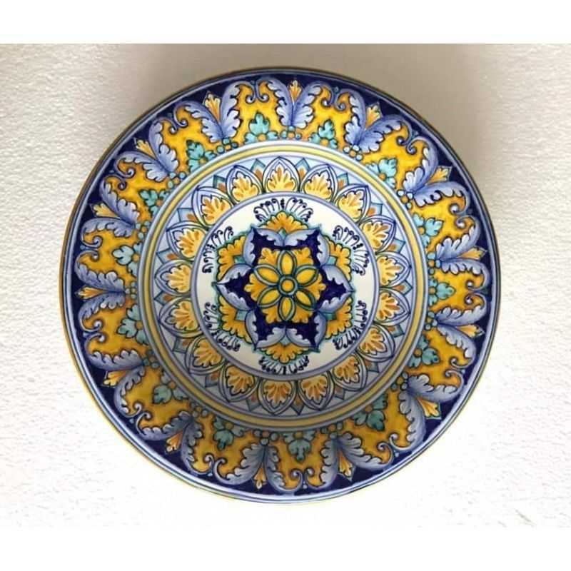 Piatto decorativo da parete in ceramica di Vietri originale