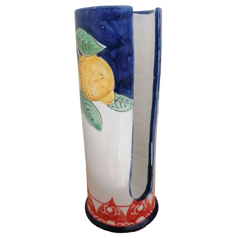 Glass holder Blue flowers and Lemons....