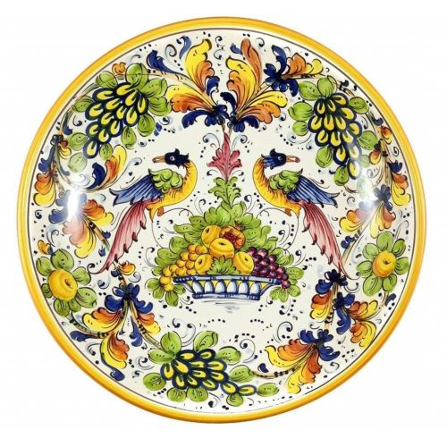 Artistic wall plate. Vietri ceramic. Hand-painted.