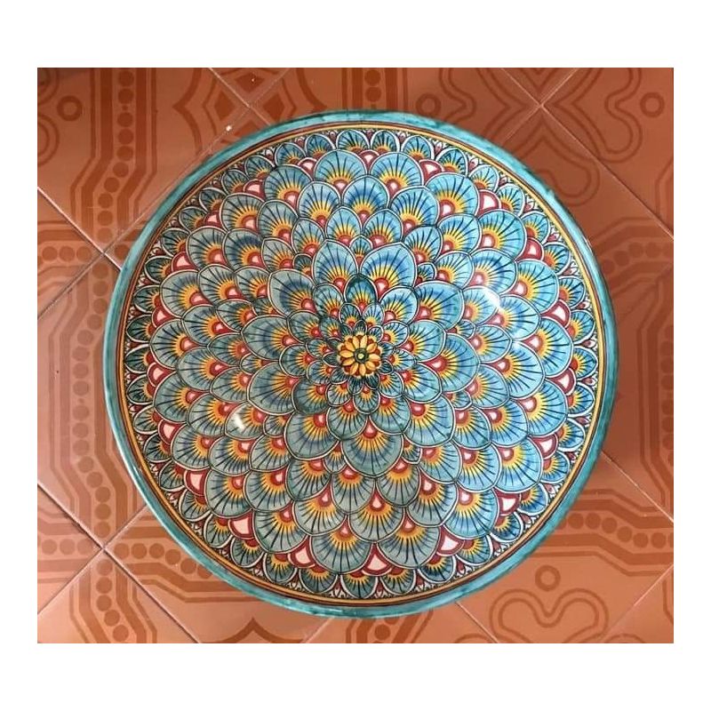 Piatto decorativo da parete in ceramica di Vietri originale